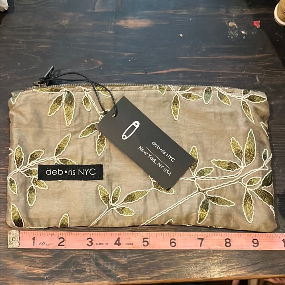 Hand Crafted Olive Leaf Embroidered Pouch